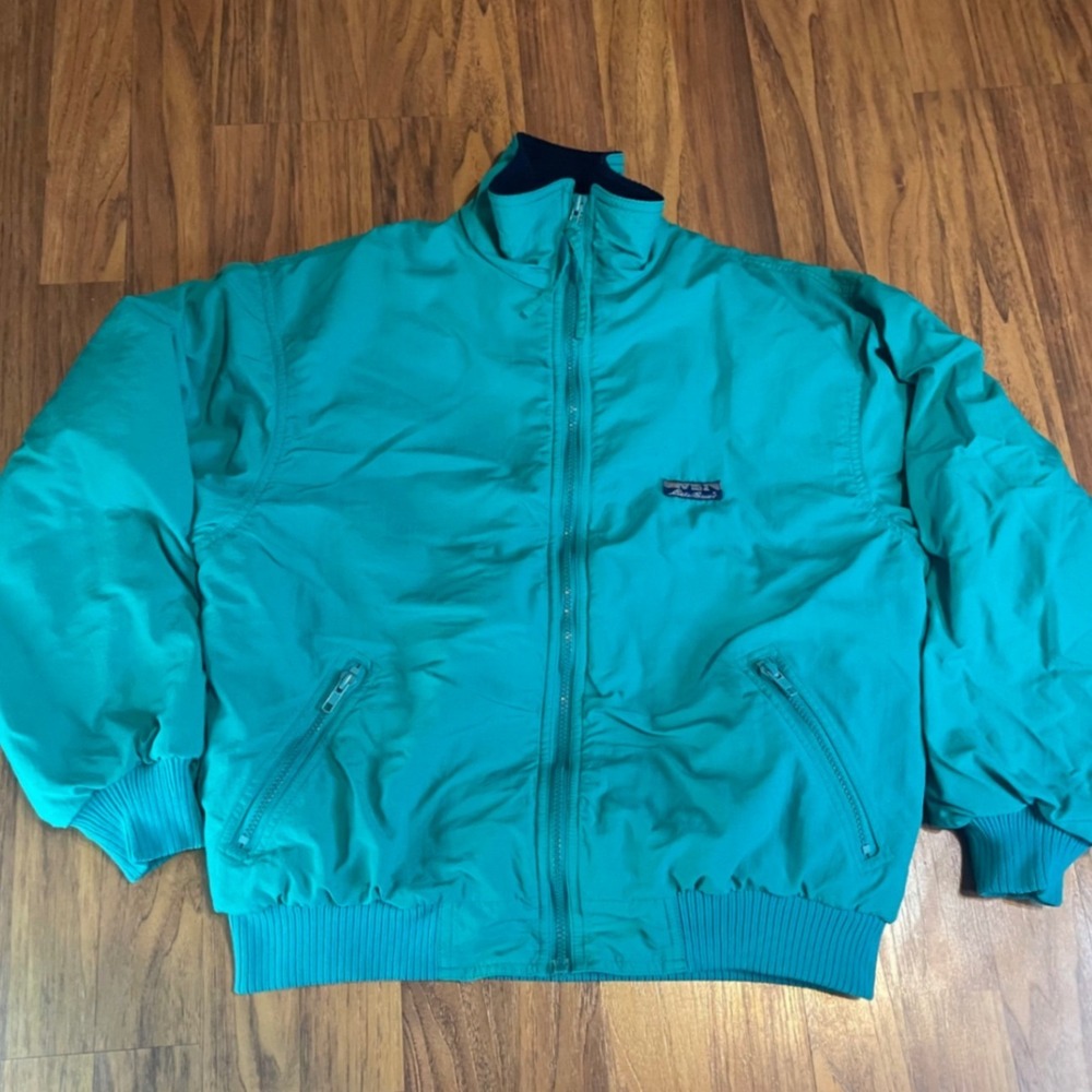 Eddie Bauer Windfoil Jacket Womens M Teal Vintage 90s Nylon Fleece Lined USA
